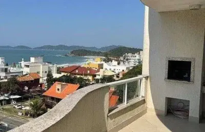 Cobertura mobiliada com vista para o mar com 03 suítes, com 02 garagens em bombinhas