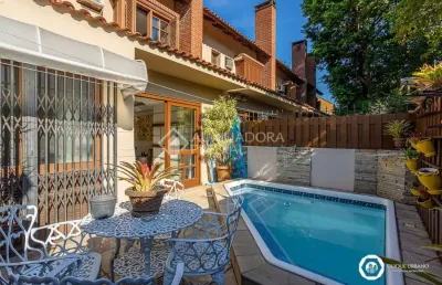 Casa em condomínio fechado com 4 quartos à venda na avenida imperial, 30, ipanema, porto alegre, 205 m2 por r$ 799.000