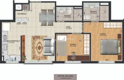 Apartamento com 2 quartos à venda na rua fernando cortez, 553, cristo redentor, porto alegre, 59 m2 por r$ 579.000