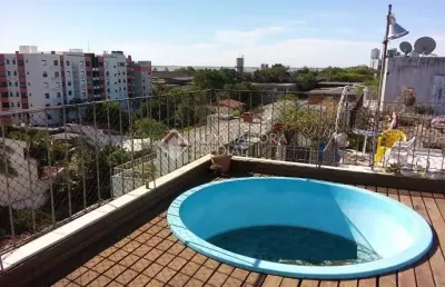 Cobertura com 2 quartos à venda na rua chico pedro, 206, camaquã, porto alegre, 79 m2 por r$ 430.000