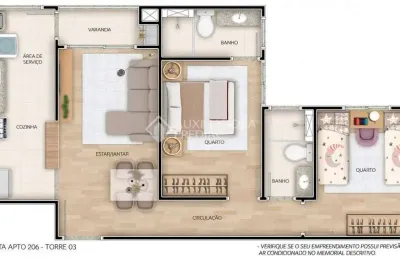 Apartamento com 2 quartos à venda na rua sílvio silveira soares, 2688, camaquã, porto alegre, 56 m2 por r$ 350.000
