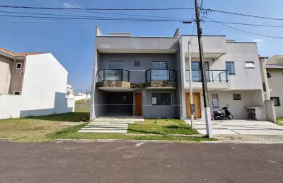 Casa em condomínio fechado com 3 quartos à venda na rua ângelo tozim, 230, campo de santana, curitiba por r$ 530.000