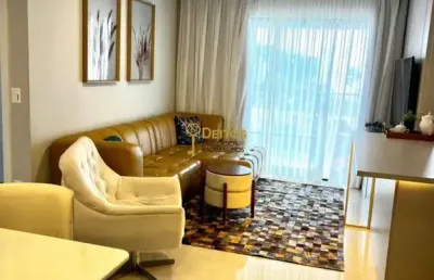 Excelente apartamento mobiliado, decorado e climatizado com 02 suítes com  83, m² privativos com vista para beira rio - fazenda - itajaí/sc