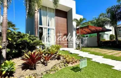 Casa moderna nascente 4/4 com energia solar à venda no alphaville litoral norte 1