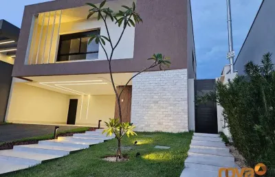 Casa em condomínio fechado com 4 quartos à venda na rua nilo, 6, jardins barcelona, senador canedo por r$ 1.750.000