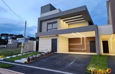 Casa em condomínio fechado com 4 quartos à venda na rua nilo, 7, jardins barcelona, senador canedo por r$ 1.650.000