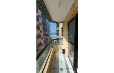 Apartamento 1 dorm - sacada - pé na areia e vista mar- jardim real - praia grande sp