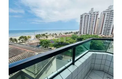 Apartamento amplo à venda, 02 dorm, bairro mirim, vista mar.
