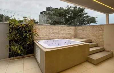 Area privativa castelo 180m2 luxo apartamento premium c jacuzzi