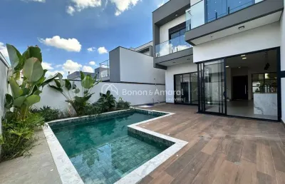 Sobrado moderno à venda no condomínio residencial club portinari em paulínia