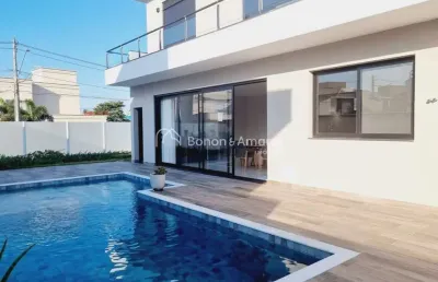 Sobrado com 4 suítes e piscina no condomínio villa bella livorno, paulínia