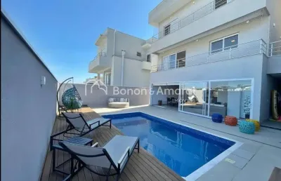 Casa moderna com 3 suítes, espaço gourmet e piscina no portal do jequitibá - valinhos