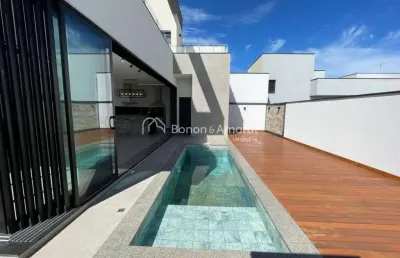 &#34;sobrado novo e moderno com 3 suítes e piscina à venda no condomínio mont alcino - valinhos&#34;