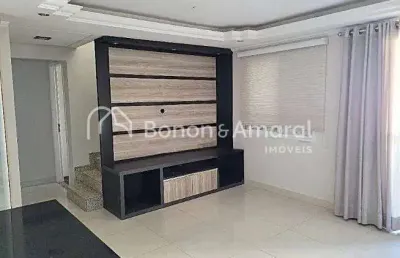 Cobertura duplex à venda com 3 quartos sendo 2 suítes, 4 banheiros 2 vagas no mansões santo antônio - campinas/sp