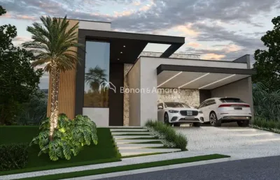 Casa térrea à venda com 03 suítes no condomínio santorini em paulínia, bairro parque brasil 500- sp