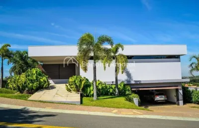 Casa térrea com 4 suítes no mont blanc residence - campinas/sp