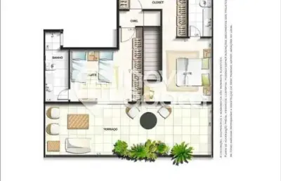 Recreio dos bandeirantes | cobertura 2 quartos, sendo 1 suite