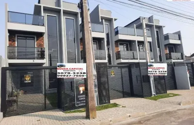 Sobrados a venda no uberaba, curitiba, com terraço descoberto, próximo aos bancos da salgado filho, 3 dormitórios