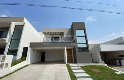 Casa de luxo com 3 suítes em condomínio parque faber castell i