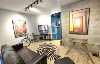 Charmoso apartamento mobiliado à venda no coração do panamby, 43m², 1 dormitório, 1 vaga garagem, r