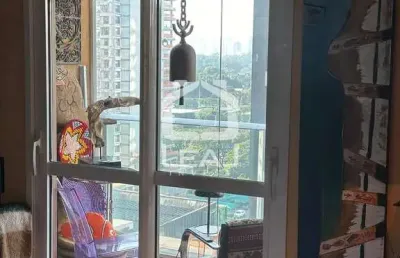 Flat à venda no indianópolis, 47m², semi mobiliado, ar condicionado, r$ 844.000,00, são paulo, sp