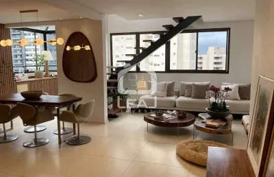 Cobertura  duplex cinematográfica mobiliada  à venda, 183 m², 2 suítes, lavabo, depósito e 3 vagas