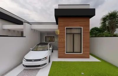 Casa nova com arquitetura moderna em são josé dos pinhais