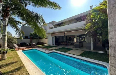 Alphaville ribeirão preto casa com 4 suítes, piscina e área gourmet