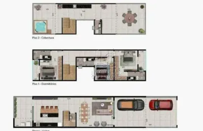 Sobrado à venda, 3 quartos, 3 suítes, 4 vagas, jardim bela vista - santo andré/sp