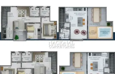 Cobertura à venda, 2 quartos, 1 suíte, 1 vaga, campestre - santo andré/sp