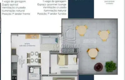 Apartamento garden à venda, 2 quartos, 1 suíte, 1 vaga, campestre - santo andré/sp