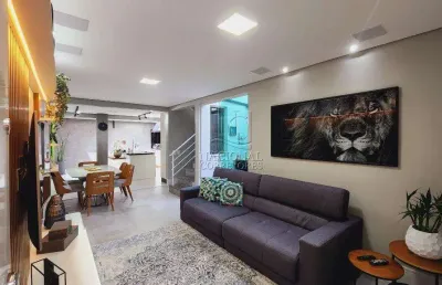 Apartamento triplex com 3 dormitórios à venda, 162 m² por r$ 1.269.000,00 - campestre - santo andré/sp