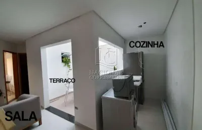Apartamento sem condomínio, seminovo, à venda na vila scarpelli, com quintal e 1 vaga