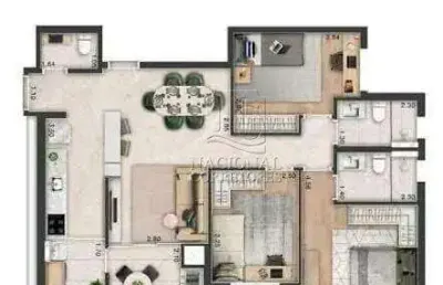 Apartamento à venda, 3 quartos, 3 suítes, 2 vagas, centro - são caetano do sul/sp