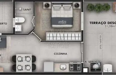 Cobertura sem condomínio à venda, 2 quartos, 1 suíte, 2 vagas, vila pires - santo andré/sp