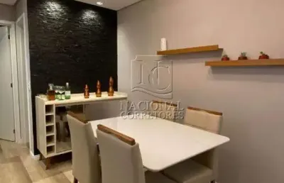 Apartamento com 59m², 2 dormitórios, com sacada gourmet – bangu, santo andré
