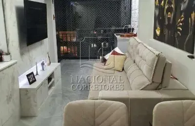 Apartamento com 3 dormitórios à venda, 74 m² -bairro campestre - santo andré/sp