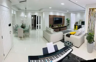 Condomínio graziella - apartamento á venda 3 dormitórios sendo 2 suites, 158m² no bairro vila assunção, santo andré/sp