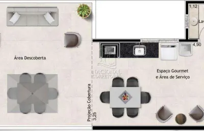Cobertura com 2 dormitórios à venda, 150 m² - centro - santo andré/sp