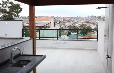 Cobertura n°7 fundos sem condomínio e com elevador no bairro jardim das maravilhas em santo andré.