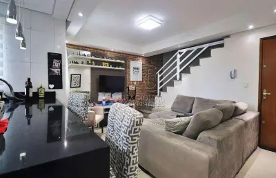 Cobertura com 3 dormitórios à venda, 140 m² por r$ 565.000,00 - vila vitória - santo andré/sp