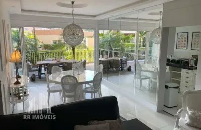 Rr8244 apartamento mobiliado 200m² condomínio boulevard tamboré - oportunidade - 3 dorms 3 vagas - santana de parnaíba, sp - ótima localização