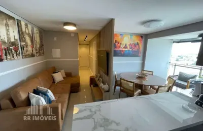 Rr7408 apartamento mobiliado 87m² condomínio aruanã 601 - oportunidade - 3 suítes 2 vagas - barueri, sp - ótima localização - próximo de alphaville