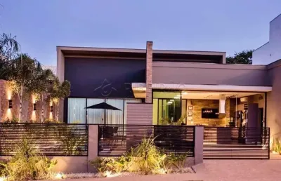 Casa térrea no condomínio residencial morada da fronteira na cidade de rifaina com 03 suites, casa de barco, piscina, varanda gourmet.