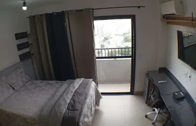 Apartamento studio mobiliado | 25m² | andar alto com vista