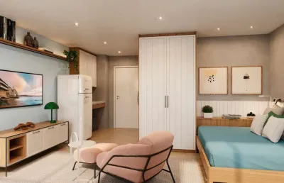 Viva benx casa do ator na vila olímpia, studio mobiliado de 24m² com 1 suíte, sem vaga.