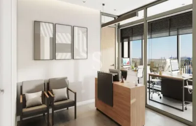 Condomínio h paulista em paraíso - sala comercial de 57m² com banheiro.