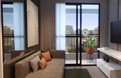 Condomínio my one estação perdizes - apartamento de 43m² com 2 dormitórios, sala, banheiro e vaga.