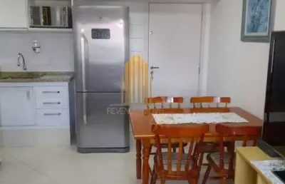 Condomínio edifício sampa residencial em campos eliseos, apartamento mobiliado de 45m² com 2 dormitó