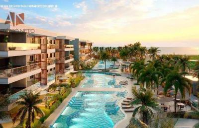 Apartamento com 1 dormitório à venda, 29 m² por r$ 398.000,00 - porto das dunas - eusébio/ce